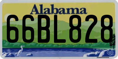 AL license plate 66BL828