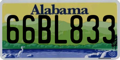 AL license plate 66BL833