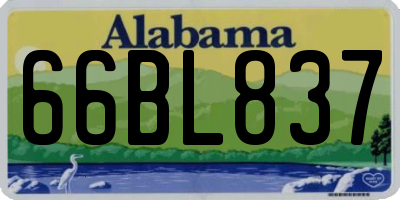 AL license plate 66BL837
