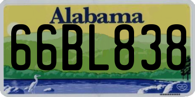 AL license plate 66BL838