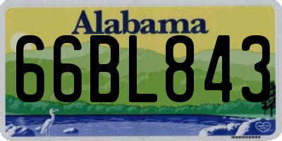 AL license plate 66BL843