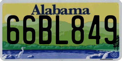 AL license plate 66BL849