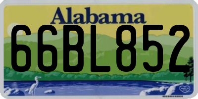 AL license plate 66BL852