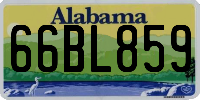 AL license plate 66BL859