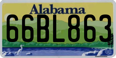 AL license plate 66BL863