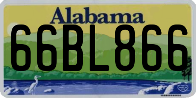 AL license plate 66BL866