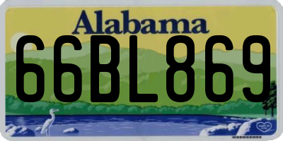 AL license plate 66BL869