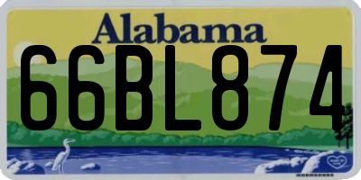 AL license plate 66BL874