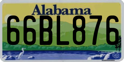 AL license plate 66BL876