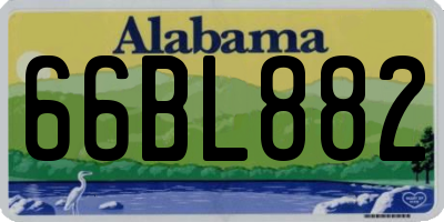 AL license plate 66BL882