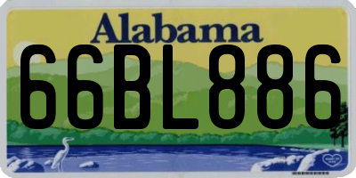AL license plate 66BL886