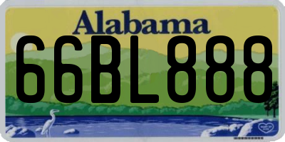 AL license plate 66BL888
