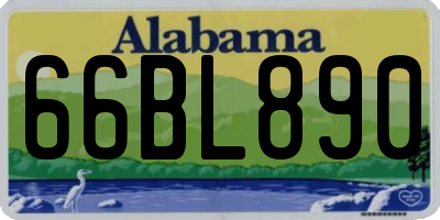 AL license plate 66BL890
