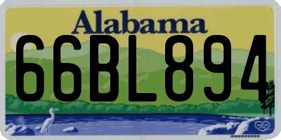 AL license plate 66BL894