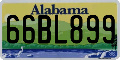 AL license plate 66BL899
