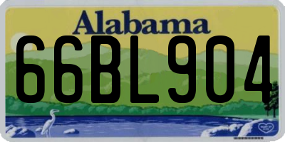 AL license plate 66BL904