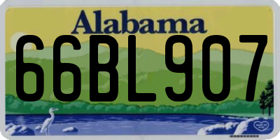 AL license plate 66BL907