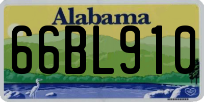AL license plate 66BL910