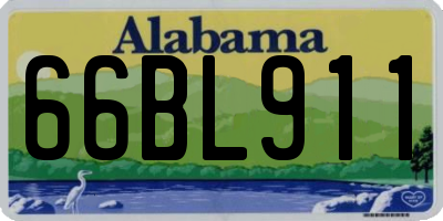 AL license plate 66BL911