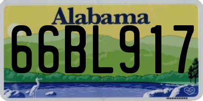 AL license plate 66BL917