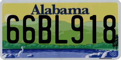 AL license plate 66BL918