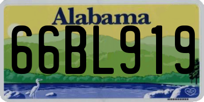 AL license plate 66BL919