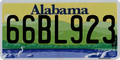 AL license plate 66BL923