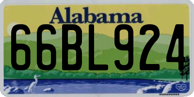 AL license plate 66BL924