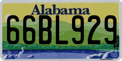 AL license plate 66BL929