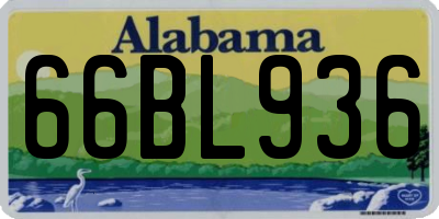 AL license plate 66BL936