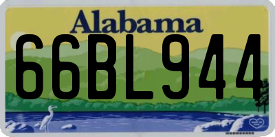 AL license plate 66BL944