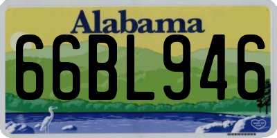 AL license plate 66BL946