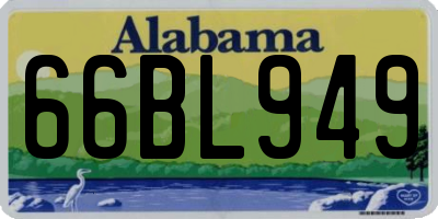 AL license plate 66BL949