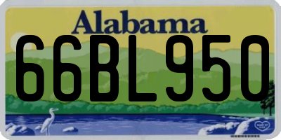 AL license plate 66BL950