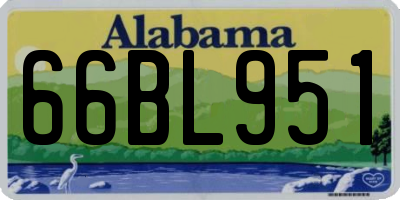 AL license plate 66BL951