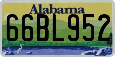 AL license plate 66BL952