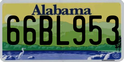 AL license plate 66BL953