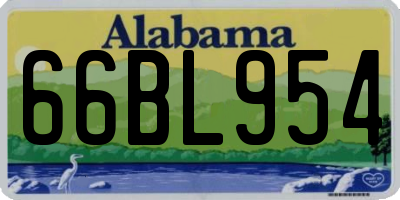 AL license plate 66BL954