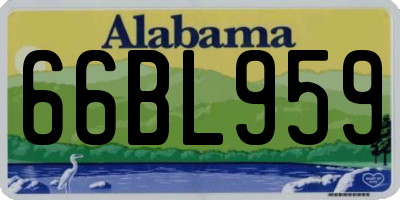 AL license plate 66BL959