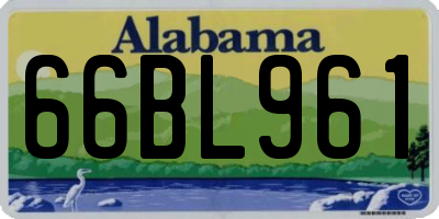 AL license plate 66BL961