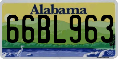 AL license plate 66BL963