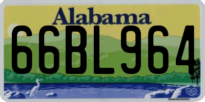 AL license plate 66BL964