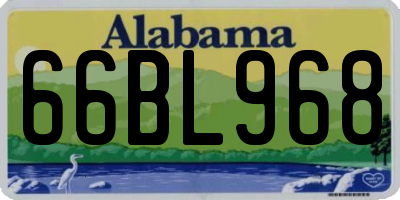 AL license plate 66BL968