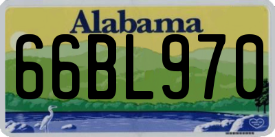 AL license plate 66BL970