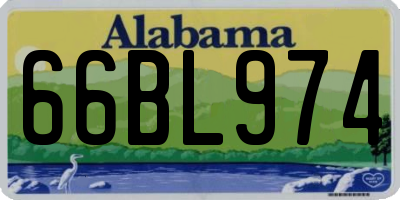 AL license plate 66BL974
