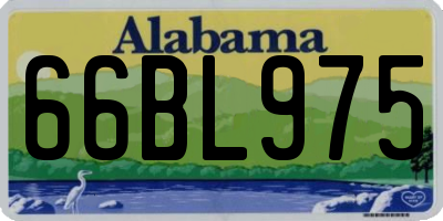 AL license plate 66BL975