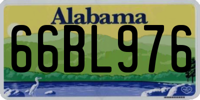AL license plate 66BL976