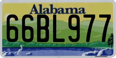 AL license plate 66BL977