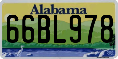 AL license plate 66BL978