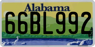 AL license plate 66BL992